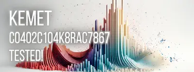 Discover the thorough analysis of KEMET's Ceramic:X7R 100nF capacitor C0402C104K8RAC7867, featuring its impedance, capacitance, series resistance, and other key parameters.