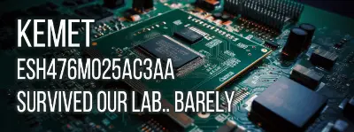 Explore the performance of KEMET's ESH476M025AC3AA, a 47μF 25V Aluminum Electrolytic capacitor, by examining impedance, capacitance, series resistance, and more.