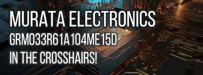 A detailed technical review of the Murata Electronics' GRM033R61A104ME15D Ceramic: X5R 100n Capacitor. This article provides in-depth analysis of impedance, capacitance, series resistance, dissipation factor, and quality factor.