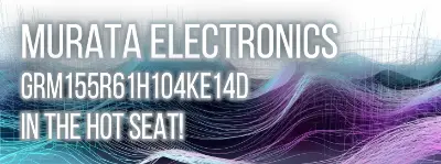 A comprehensive performance review of Murata Electronics' Ceramic X5R Capacitor, GRM155R61H104KE14D, focusing on impedance, capacitance, series resistance, and more.