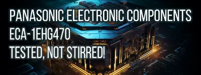 An in-depth technical review of the Panasonic ECA-1EHG470 aluminum electrolytic capacitor, analyzing its performance in impedance, capacitance, series resistance, and more.