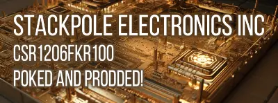 Explore the performance of Stackpole Electronics Inc's CSR1206FKR100 thick film Resistor with a nominal value of 100m, surface mount design, and 1206 (3216 Metric) package.