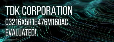 A detailed performance analysis of the TDK Corporation C3216X5R1E476M160AC, a 47μF Ceramic X5R Capacitor. Discover the essential impedance, capacitance, and series resistance insights in this component review.